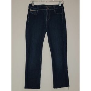 White House Black Market Cropped Dark Wash Denim Jeans Women's Waist 32
